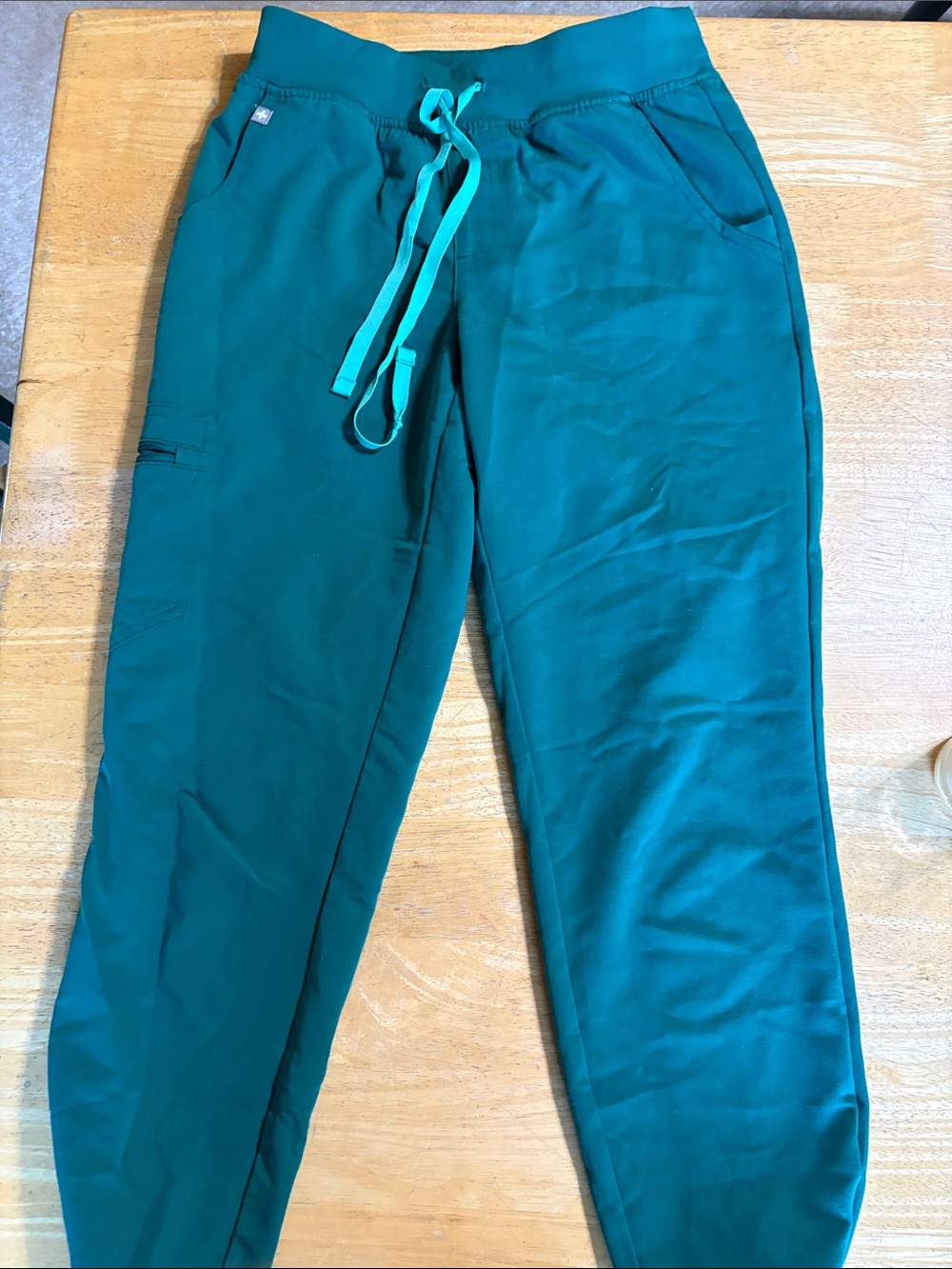 Figs Women’s  Teal Drawstring Joggers with Utility Pocket